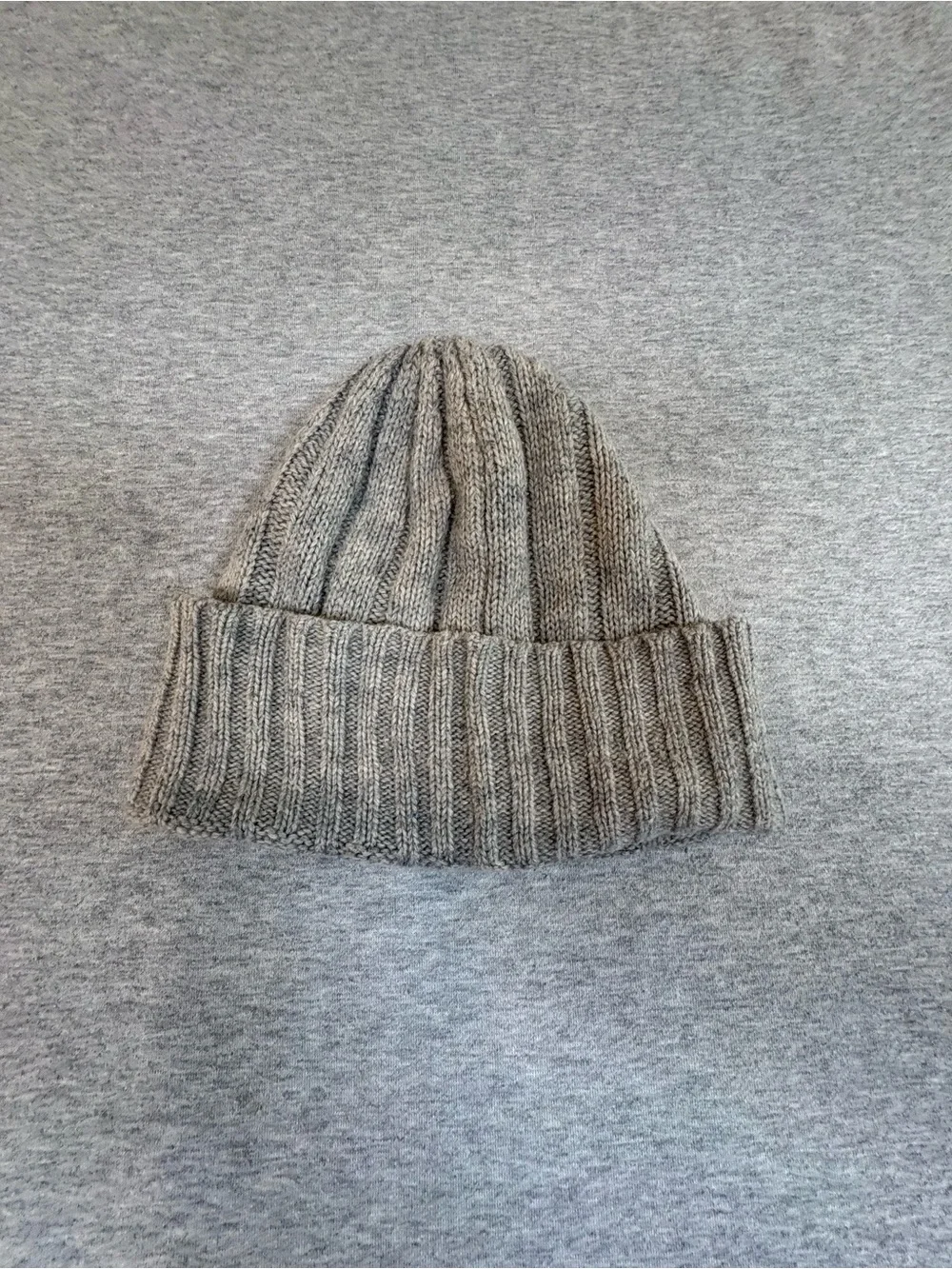 Polo Ralph Lauren Kids Beanie Hat Gray Rib Knit Navy Embroidered Pony Logo OS